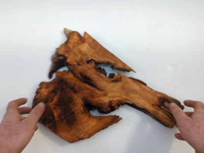Unique Wild Cherry Live Edge Wood Slab Natural Shape Raw Material For Fine Woodworking #013