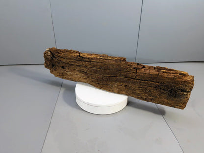 Antique Reclaimed Beam Fragment – Time-Worn Rustic Wood Slab with Flaking, Crumbly Surface #034