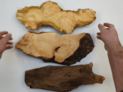 Mixed Wood Slab Set Maple, Linden, Walnut Pieces For Resin Art Crafts And Decor #009