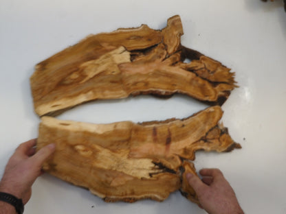 Wild Cherry Live Edge Wood Slab Highly Figured Raw Hardwood Lumber For Custom Woodworking #017