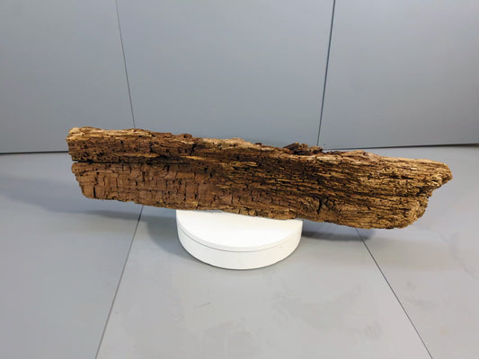 Antique Reclaimed Beam Fragment – Time-Worn Rustic Wood Slab with Flaking, Crumbly Surface #035