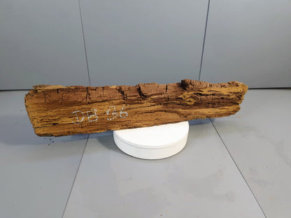 Antique Reclaimed Beam Fragment – Time-Worn Rustic Wood Slab with Flaking, Crumbly Surface #036