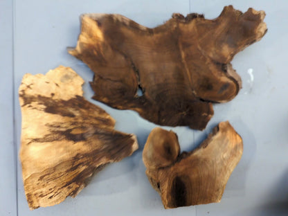 Wedge-shaped Mixed Wood Slices, Live Edge, for Epoxy Resin Crafts, Mini Displays, Handmade Art Projects, Carving, Woodburning #007